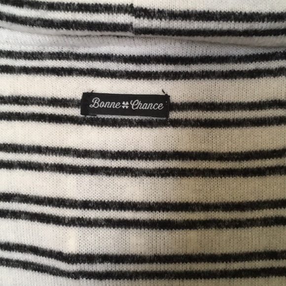 Lucky Brand Striped Long Sleeve Funnel Neck Sz L - Picture 7 of 9
